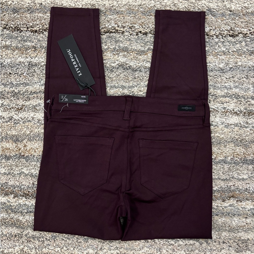Liverpool Mid Rise Skinny Jeans Aubergine Sz 2/26P NWT | Liverpool Skinny NEW- - Picture 8 of 13